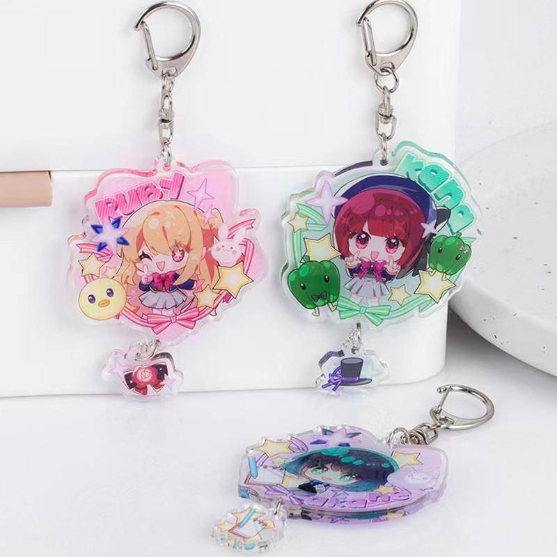 2023 Anime Oshi no Ko Key Chains Two-sided Keychain Hoshino Ai Mem Cho ...