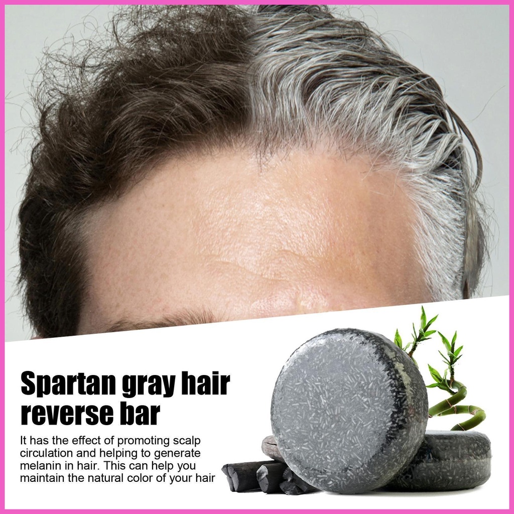 Mane Gray Reverse Bar Grey Hair Removal Unisex Reverse Grey Hair Black Charcoal Shampoo Bar Grey