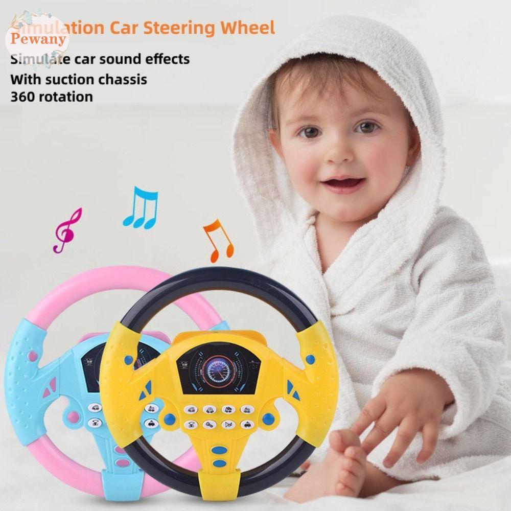 PEWANYZZ Copilot Steering Wheel Children Playing With Sound Simulate