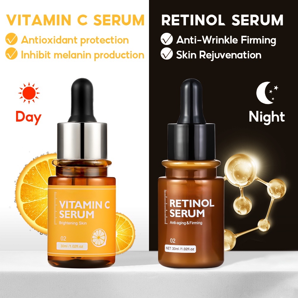 FDA Naturals Retinol Serum + Vitamin C Face Serum Set Whitening AntiAging 2pcs Shopee Philippines