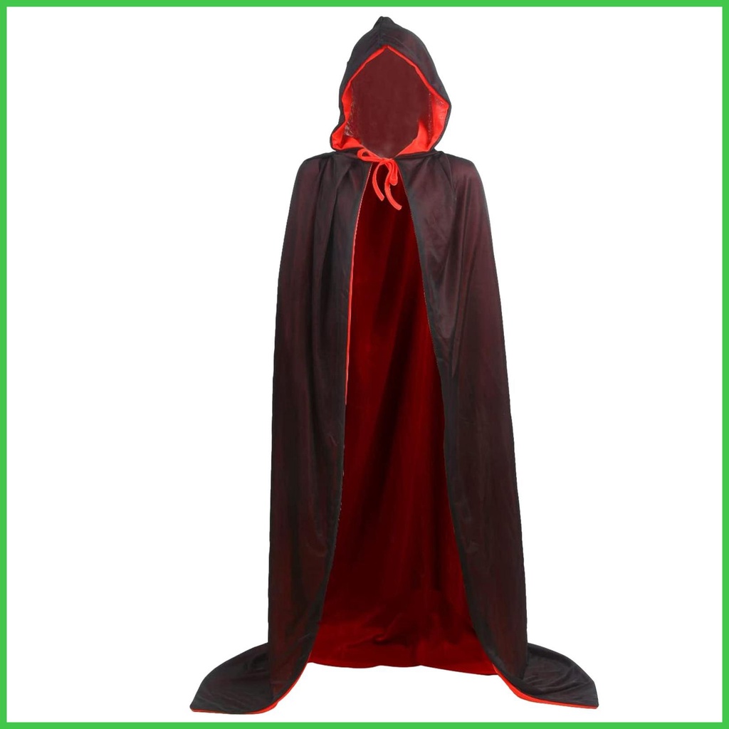 Déguisement Vampire Cape De Vampire Réversible Avec Capuche - Taille Unique Enfants/adultes - Idéal Halloween Et Fêtes Déguisées Cape Déguisement Double Face