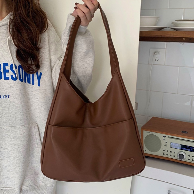 Mother's Day Gift, Women's Solid Color Textured Draped Tote Bag