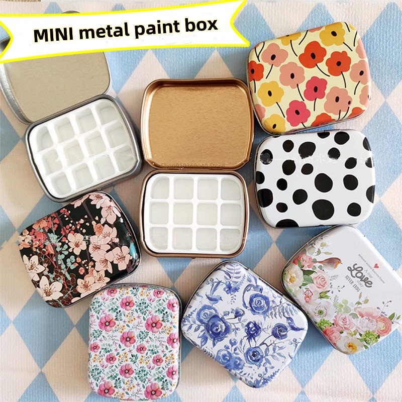 Empty Mini Watercolor Box 24grid 0.8ml Portable Watercolor Palette ...