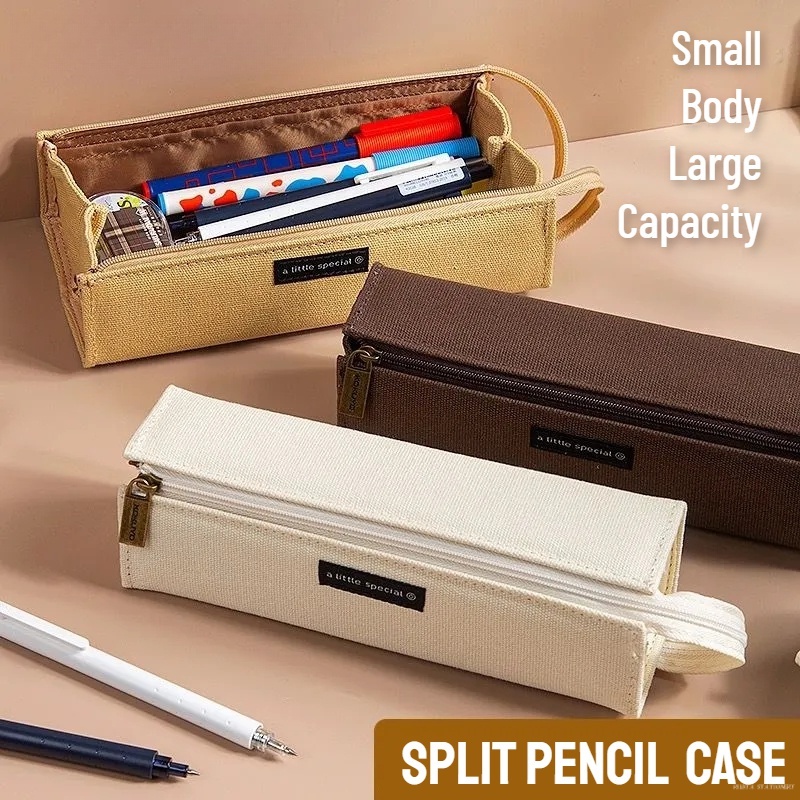 Plain canvas pencil discount case