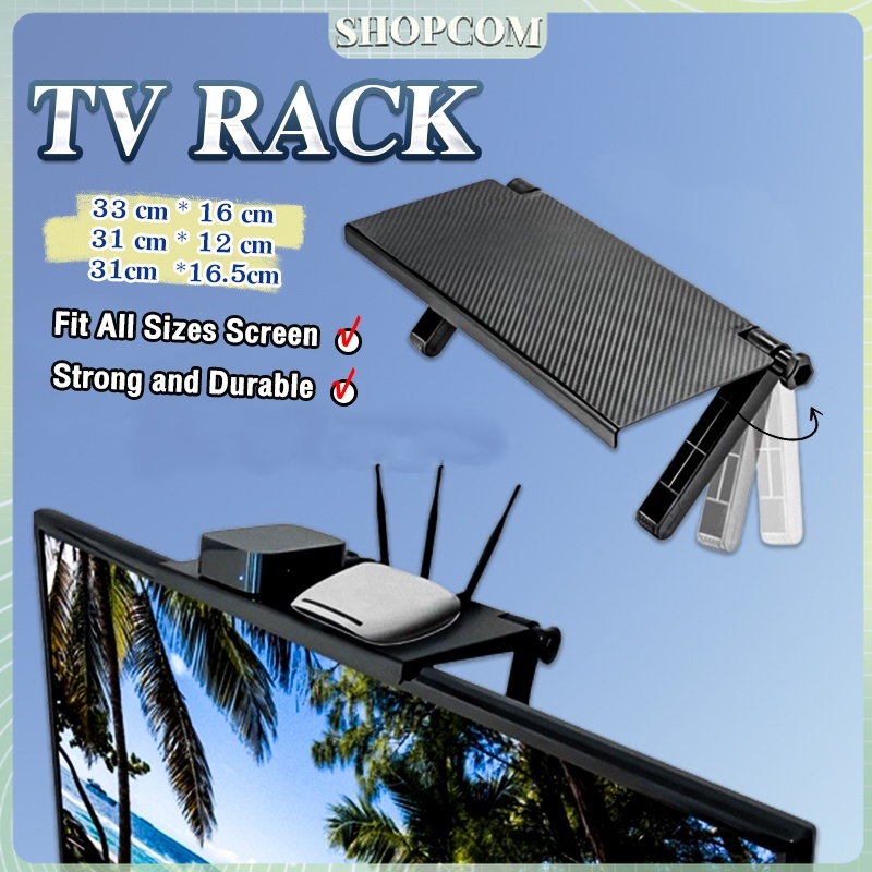 ShopCom Adjustable TV Wireless Router Set-Top Box Rack Desktop Storage ...