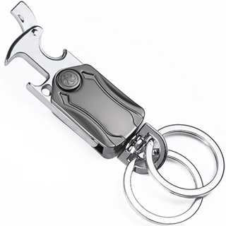 4-in-1 Heavy Duty Key Chain Anti-Anxiety Rotatable Keyring Box Cutter Phone  Holer Bottle Opener Keychain