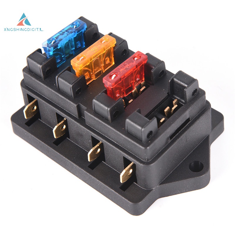 ZJPG> Car 4 Way Circuit Standard ATO Blade Fuse Box Block Holder 12V