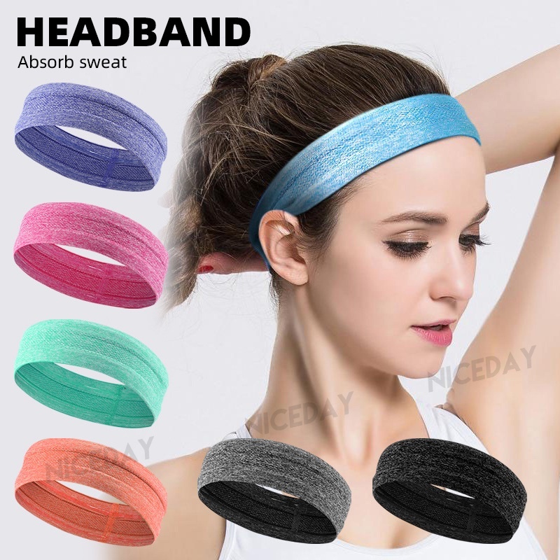 AntiSlip Sweatband Sports Gym Athletic Headband For Men Women Yoga