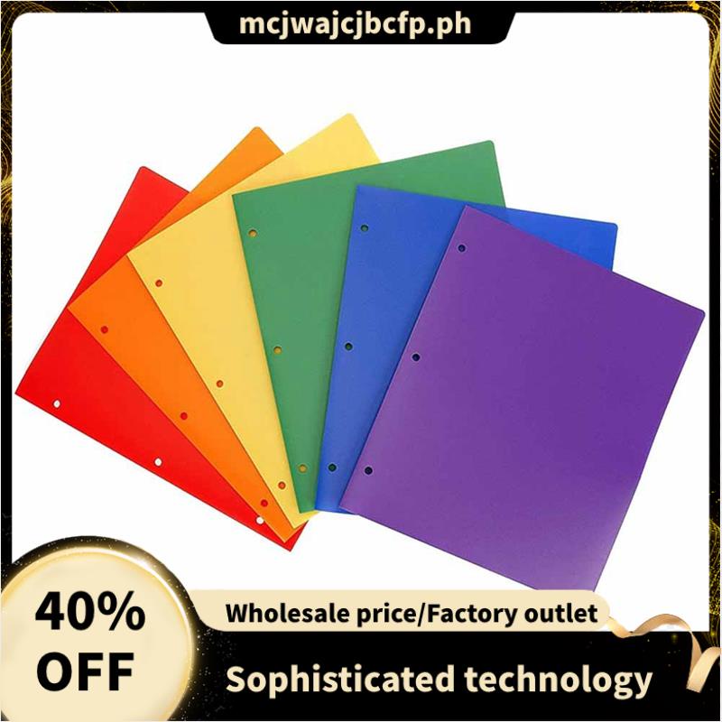 6 Pack Pocket Folders Binder Folders Plastic Folders Sturdy Plastic