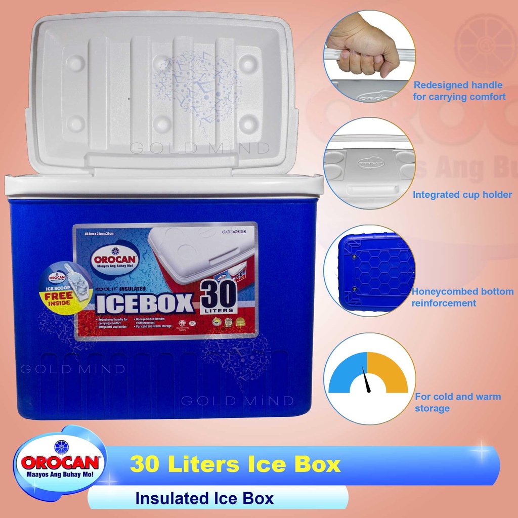 Orocan Insulated Ice Box 30 | 15 | 8 | 5 Liters -Gold Mind | Shopee ...