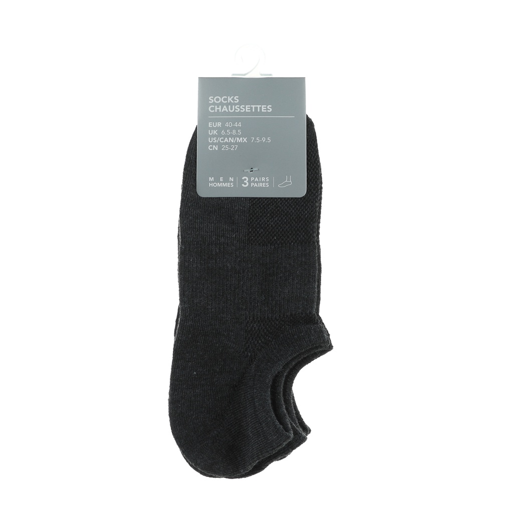 MINISO Breathable Series Men's Low-Cut Socks (3 Pairs)(Gray) | Shopee ...
