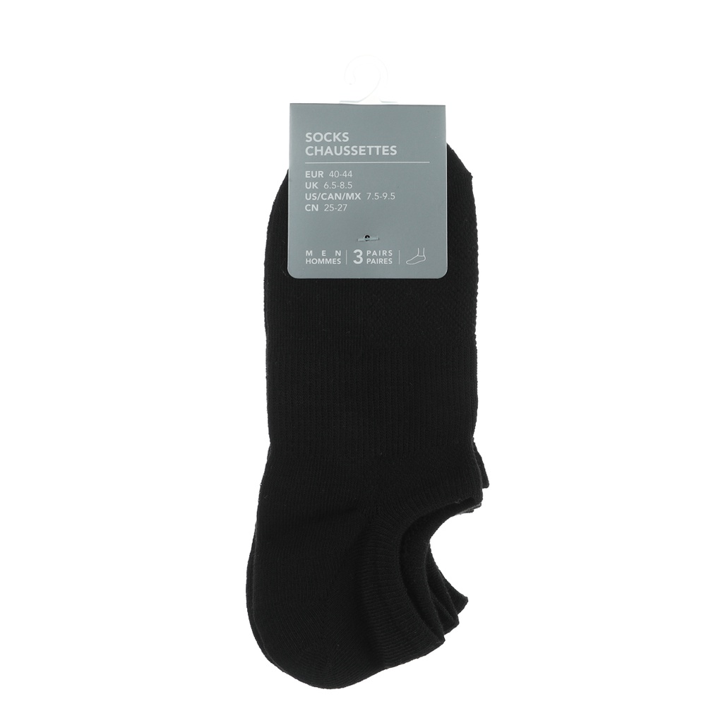 MINISO Breathable Series Men's Low-Cut Socks (3 Pairs)(Black) | Shopee ...