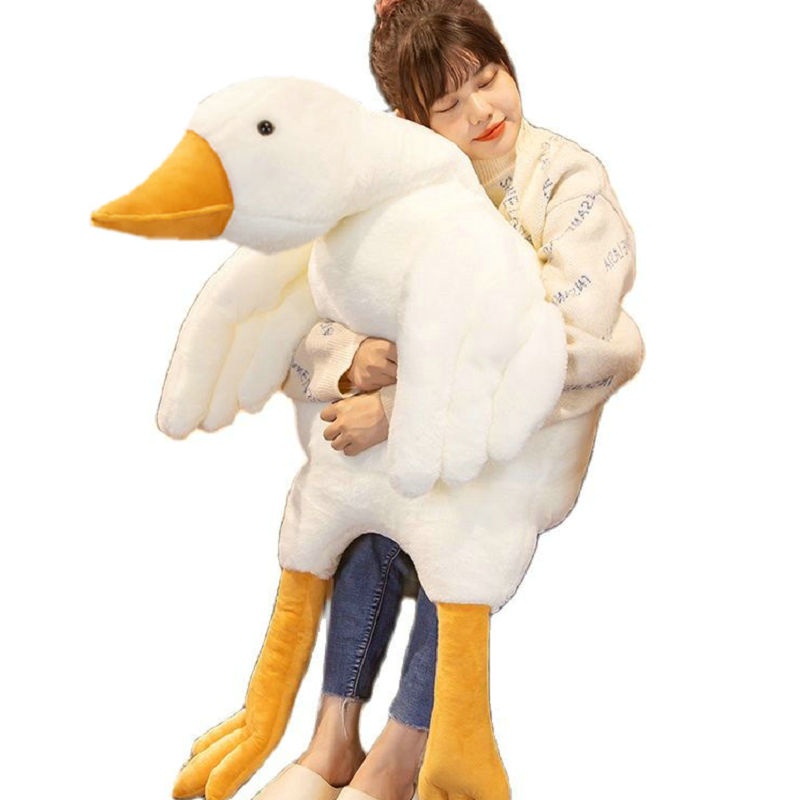 Giant Lifelike White Duck Plush Toy Stuffed Big Hug Duck Plushie Grey ...