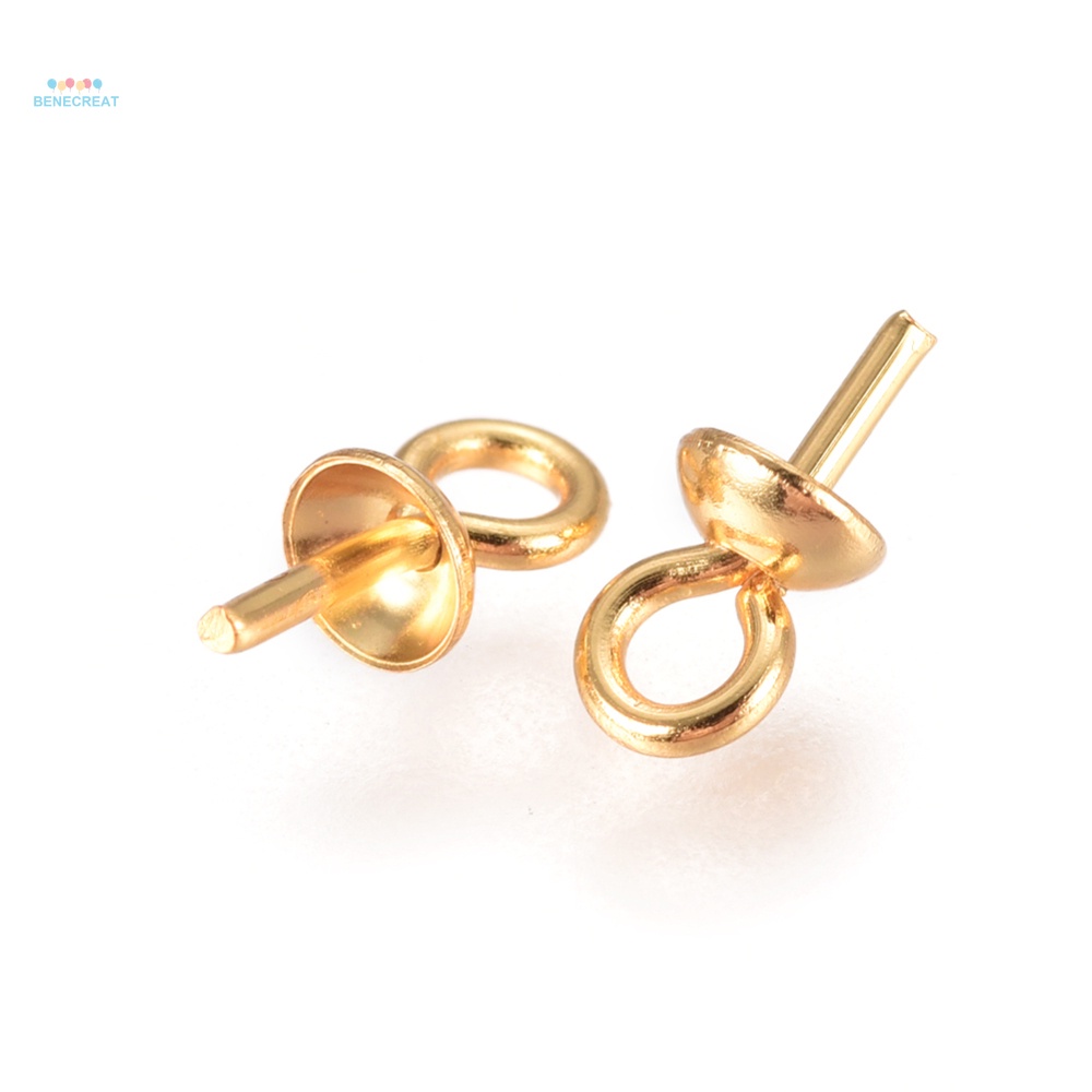 SUNNYCLUE 300 Pezzi Occhielli A Coppa In Ottone Per Perle – Oro, Argento, Nero – 7x4 Mm E 7x3 Mm – Per Creazione Gioielli - 4