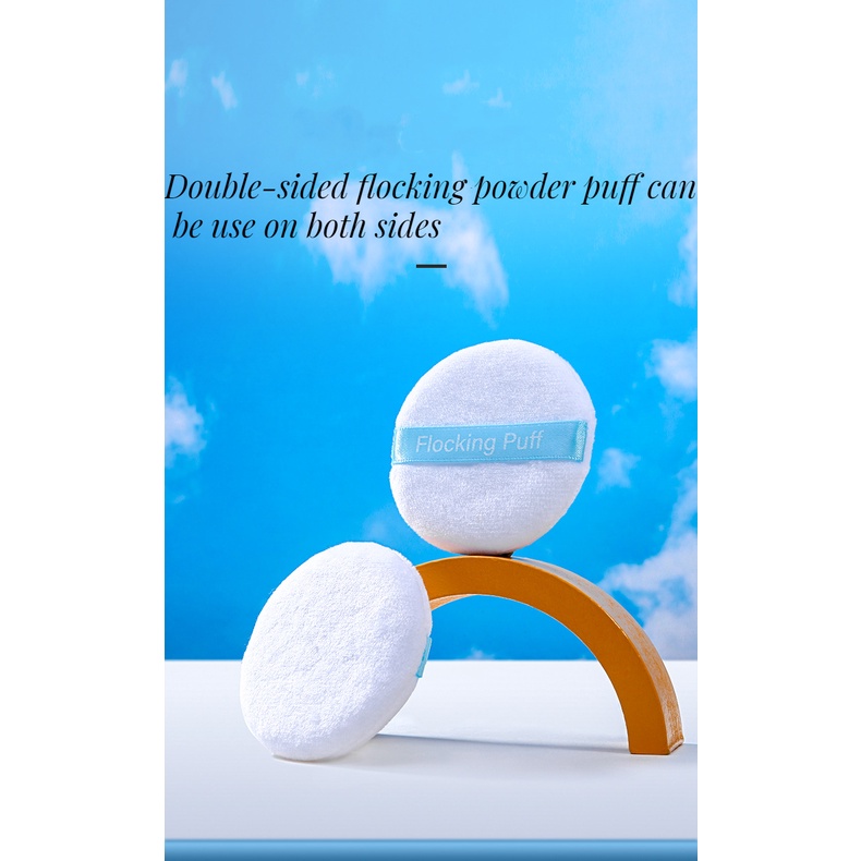 Lameila Loose Powder Makeup Soft Double-Sided Flocking Puff 5Pcs/Box ...