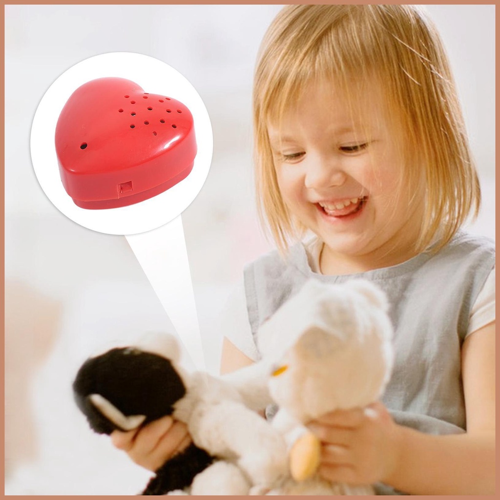 Voice Recorder For Stuffed Animal Heart Shaped Recordable Buttons For