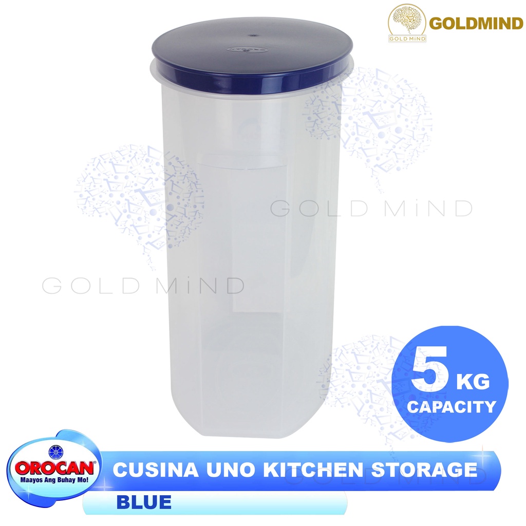 Orocan Kitchen Storage Rice Box Dispenser 5kg -Gold Mind | Shopee ...