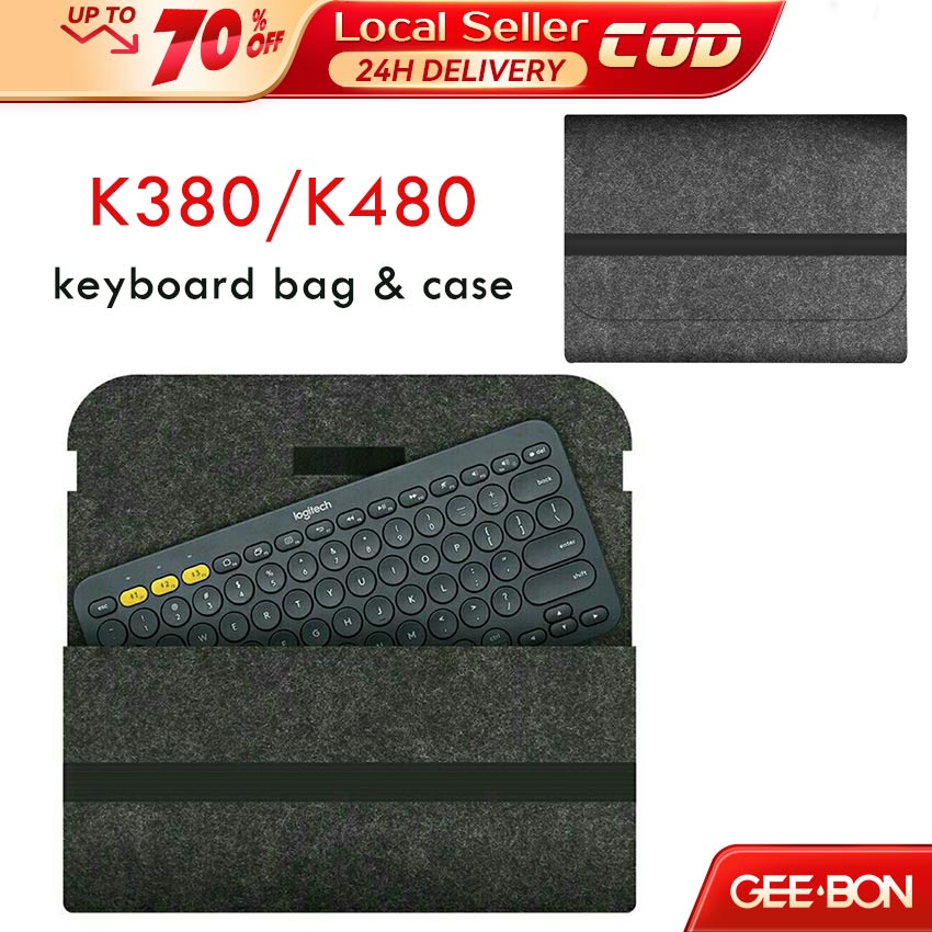 GEEBON Logitech Bag Cover K380 K480 Wool Felt Storage Handbag Keyboard
