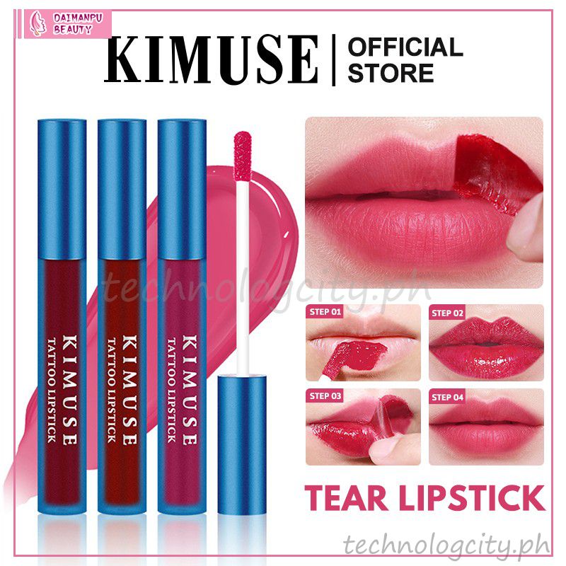 HOT! KIMUSE Peel Off Lip Stain Tattoo Lipstick Longlasting and