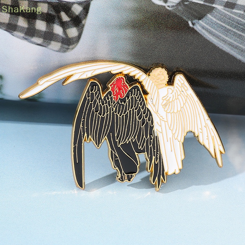 Skk Good Omens Ineffable Husbands Angel And Demon Hard Metal Pin Angel Demon Badge Aziraphale And 4513