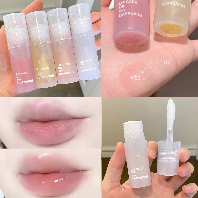 CAPPUVINI Lip Oil Moisturize Lip Balm Lip Gloss Repair Nourish Reduce ...
