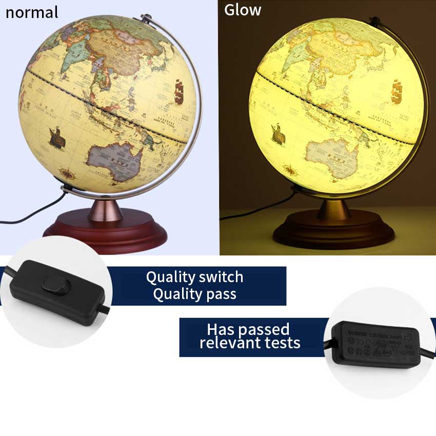 32CM LED Light World Earth Globe Map Geography Educational Toy Luminous ...
