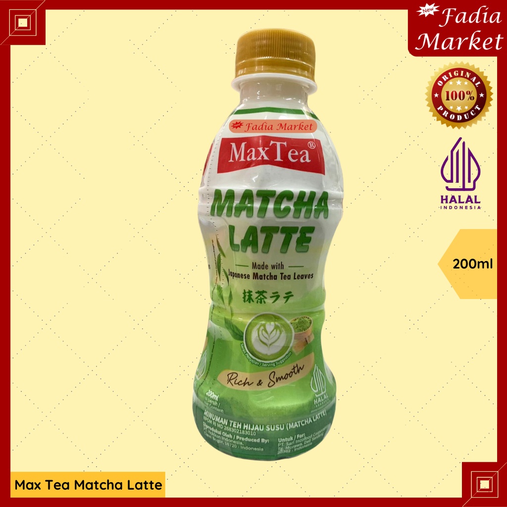 HIJAU Max Tea Matcha Latte Green Tea Green Tea Ready to Drink 200ml ...