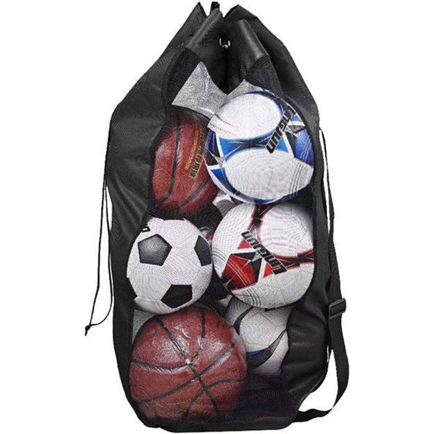 Freego Large Ball Mesh Bag,Soccer Ball Bag with Adjustable Shoulder Strap Mesh Bag for Football