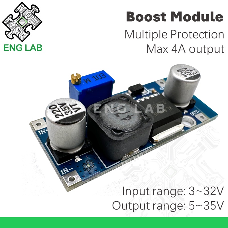 Modulo Convertitore tensione regolabile step up dc-dc 3V-32v
