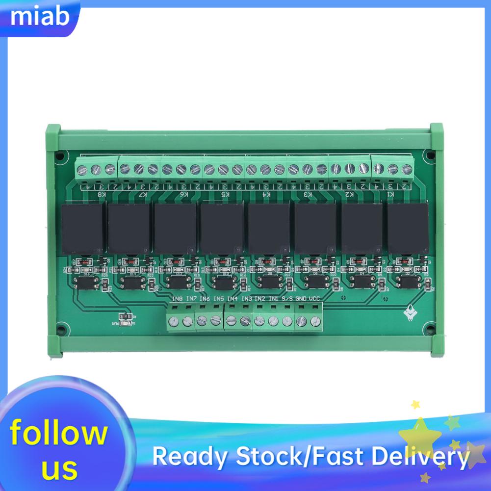 Maib 8 Channel Relays DIN Rail Mount Expansion Board Relay Module with