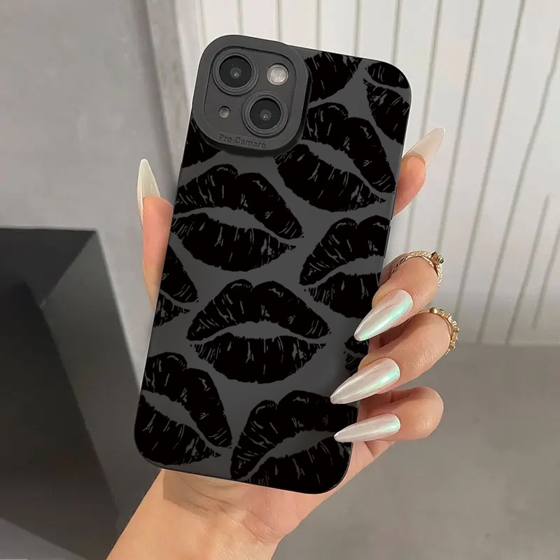 Casing Compatible For Iphone 15 11 14 13 12 Pro Max Xr X Xs 7 8 Plus Gothic Style Sexy Black