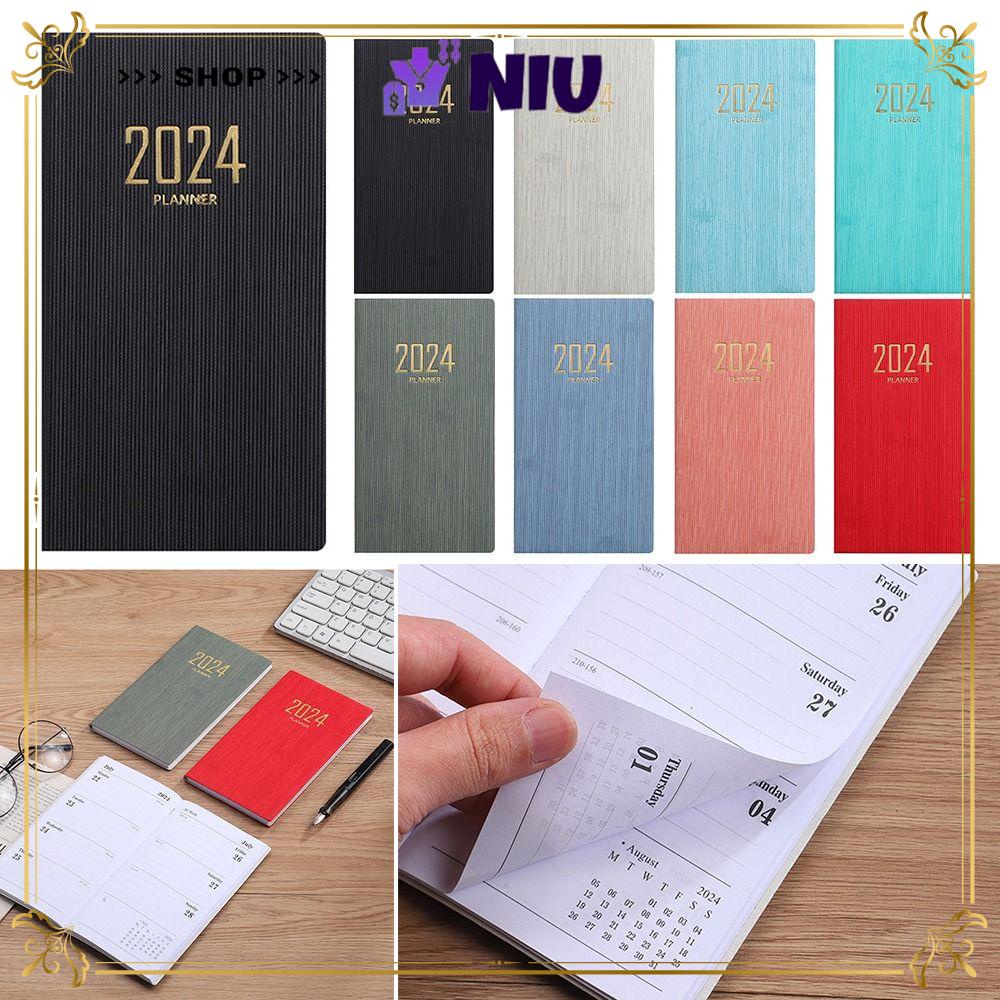 NIU 2024 Agenda Book, A6 Pocket Diary Weekly Planner, Mini with