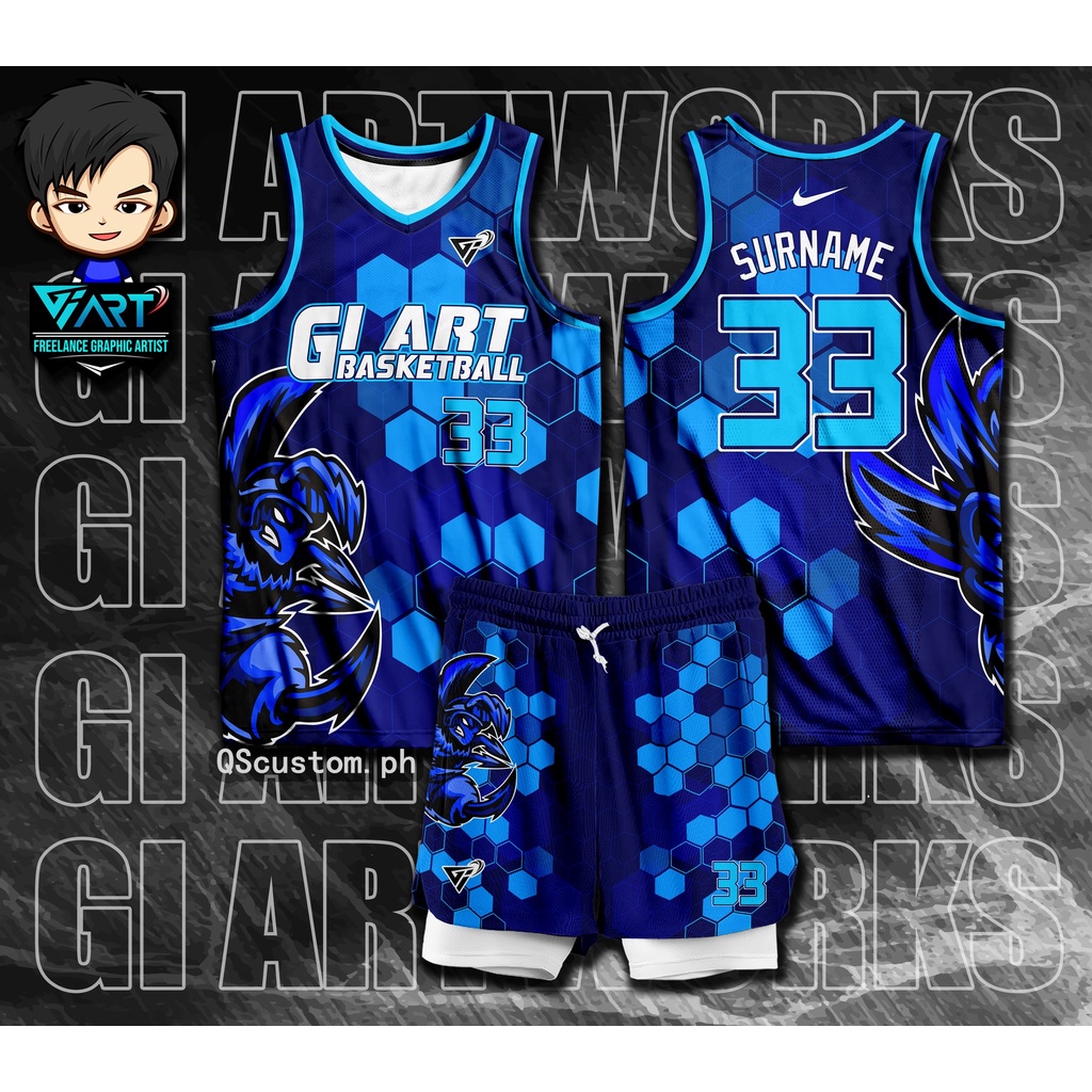 Jersey design basketball hot sale blue