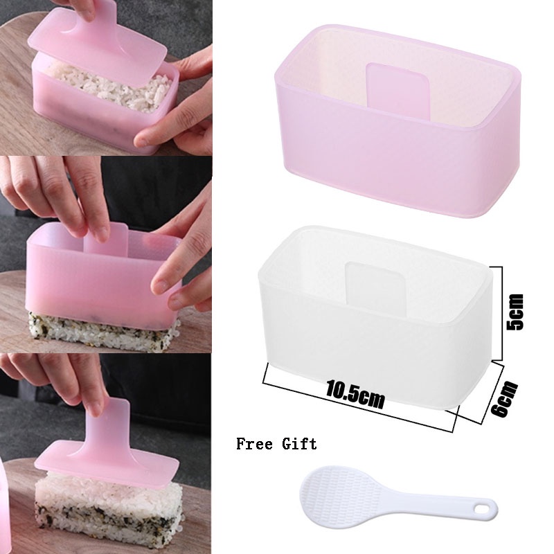 Rice Mould Musubi Molder Maker Rectangular Layer Mold Box Scoop Onigiri ...