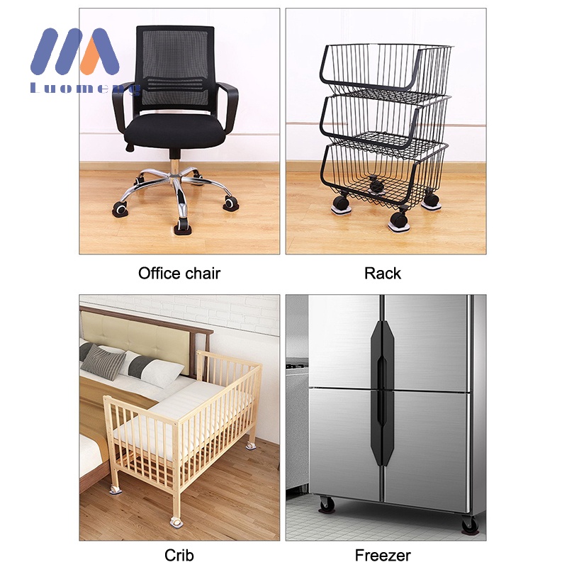 LuoMeng 5pcs Office Chair Wheel Stopper Furniture Caster Cup Hard Floor