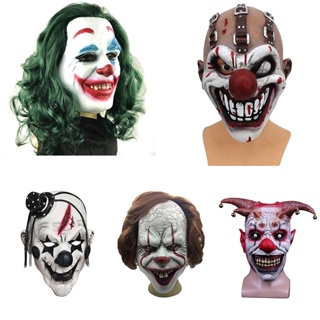 IT Halloween Mask Creepy Scary Pennywise Clown Full Face Joker Costume  Cosplay