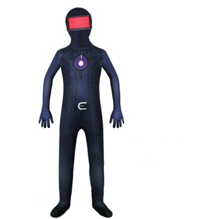 Skibidi Toilet Cosplay Costume Speaker Man Tv Man Camcorder Man Costumes  for Kids Adult Halloween Clothes Bodysuit Jumpsuit Mask