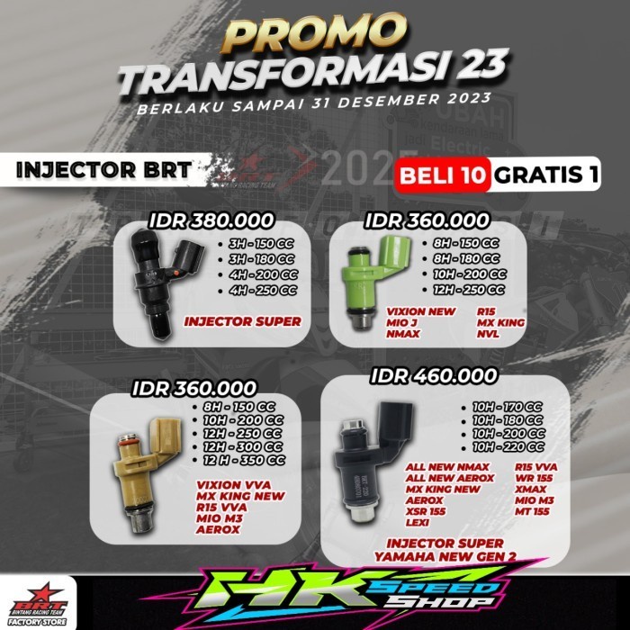 SUPER INJECTOR BRT ALL NEW NMAX ALL NEW AEROX MX KING NEW R15 VVA WR ...