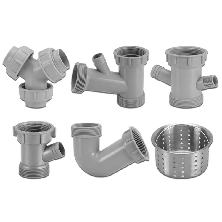 [WDY] Vegetable Wash Basin Sewer Overflow Pipe Fittings Kitchen Single