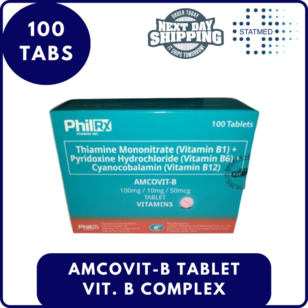 Vitamin B Complex L AMCOVIT-B / AMCOVIT-B FORTE B1 B6 B12 Tablet L 100 ...