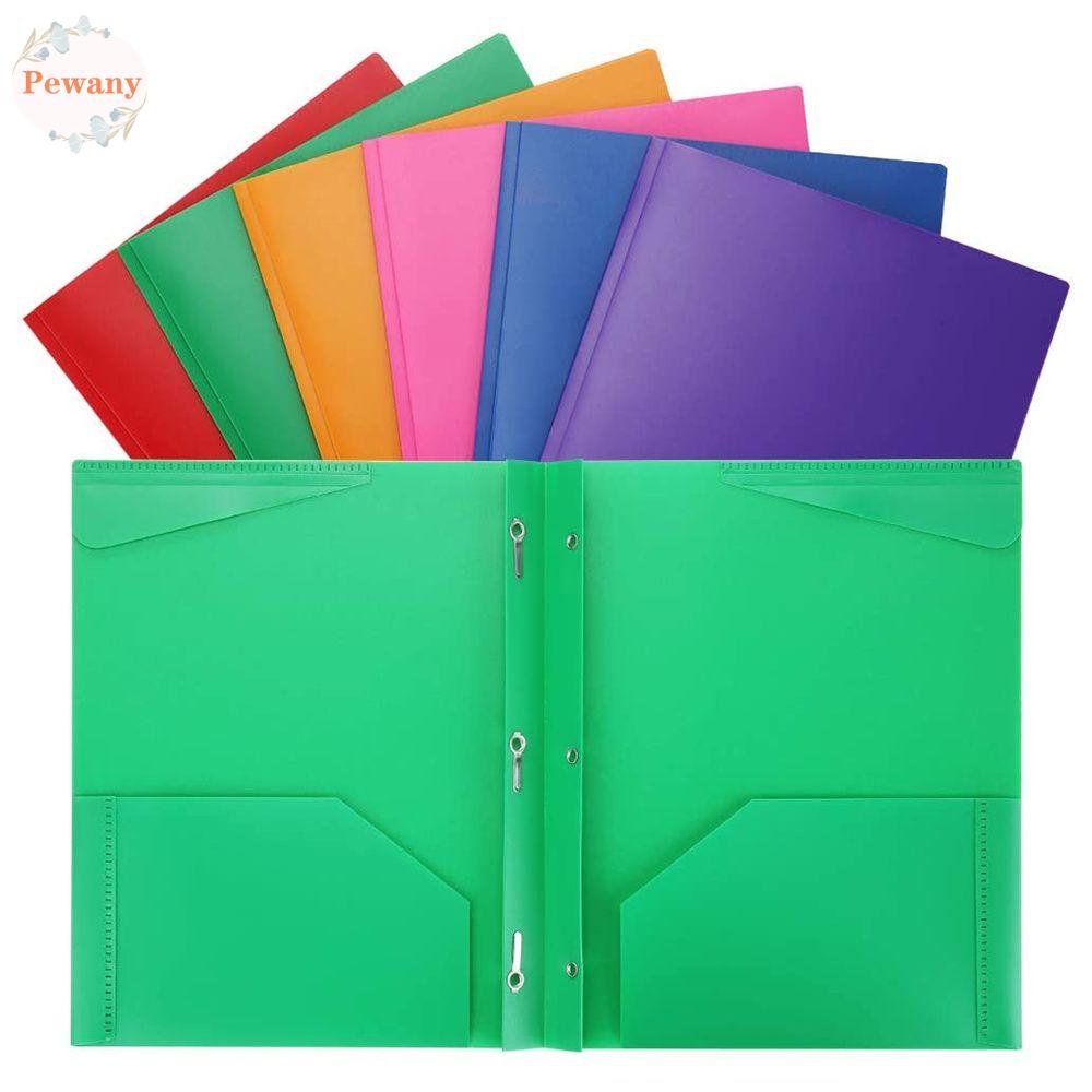 PEWANYZZ File Folders Student Folders Stationery A4 Size with Fasteners