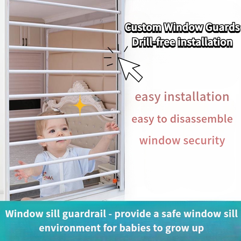 3pcs Protective window net home self-installed window guardrail window ...