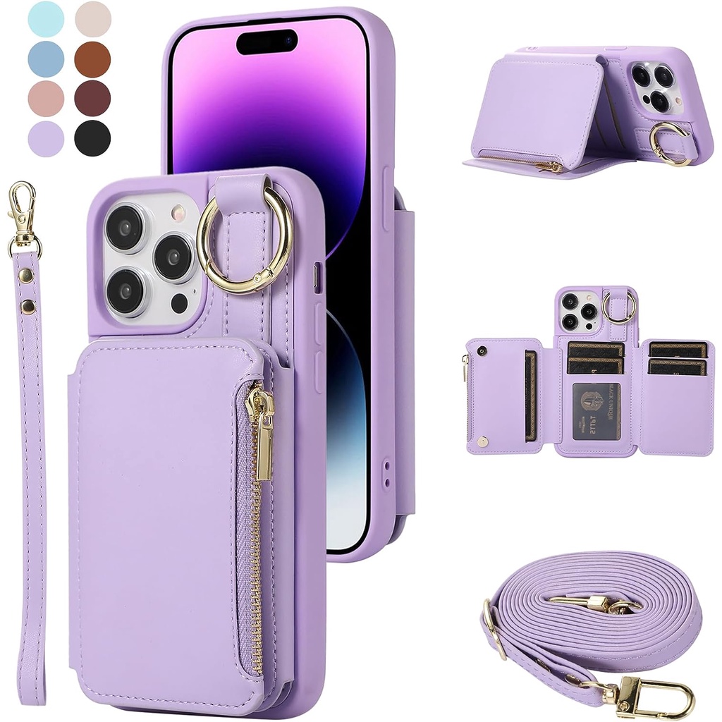 Crossbody Wallet Case for iPhone 15/15pro/15plus/15ultr with Card ...