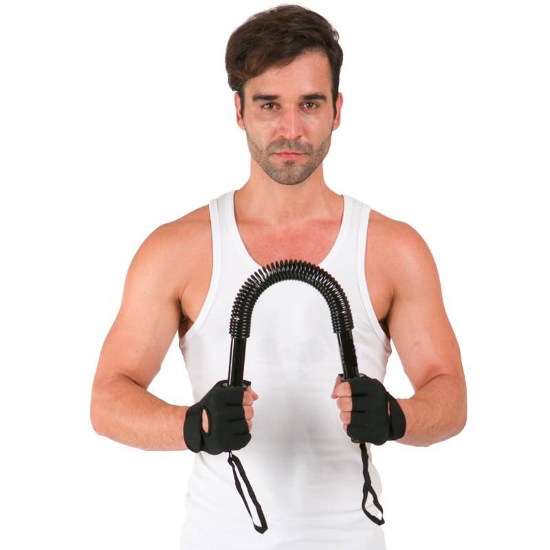 Barre Power Twister 30 Kg + 50 Kg - Entraînement Force Haut Du Corps, Bras, Poitrine - Ressort Fitness