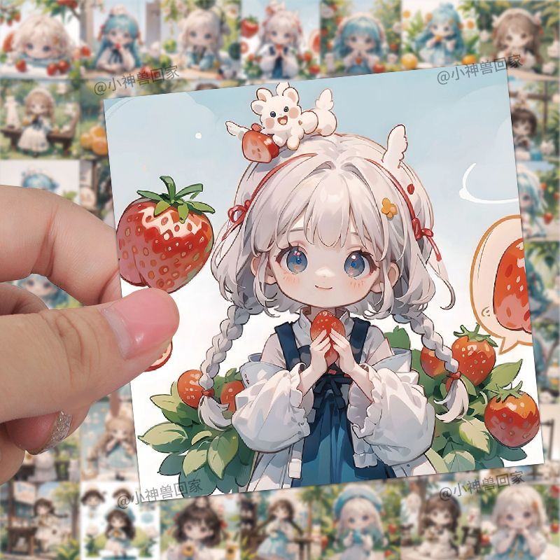 63 cute girly character stickers, high-value explosive models ...