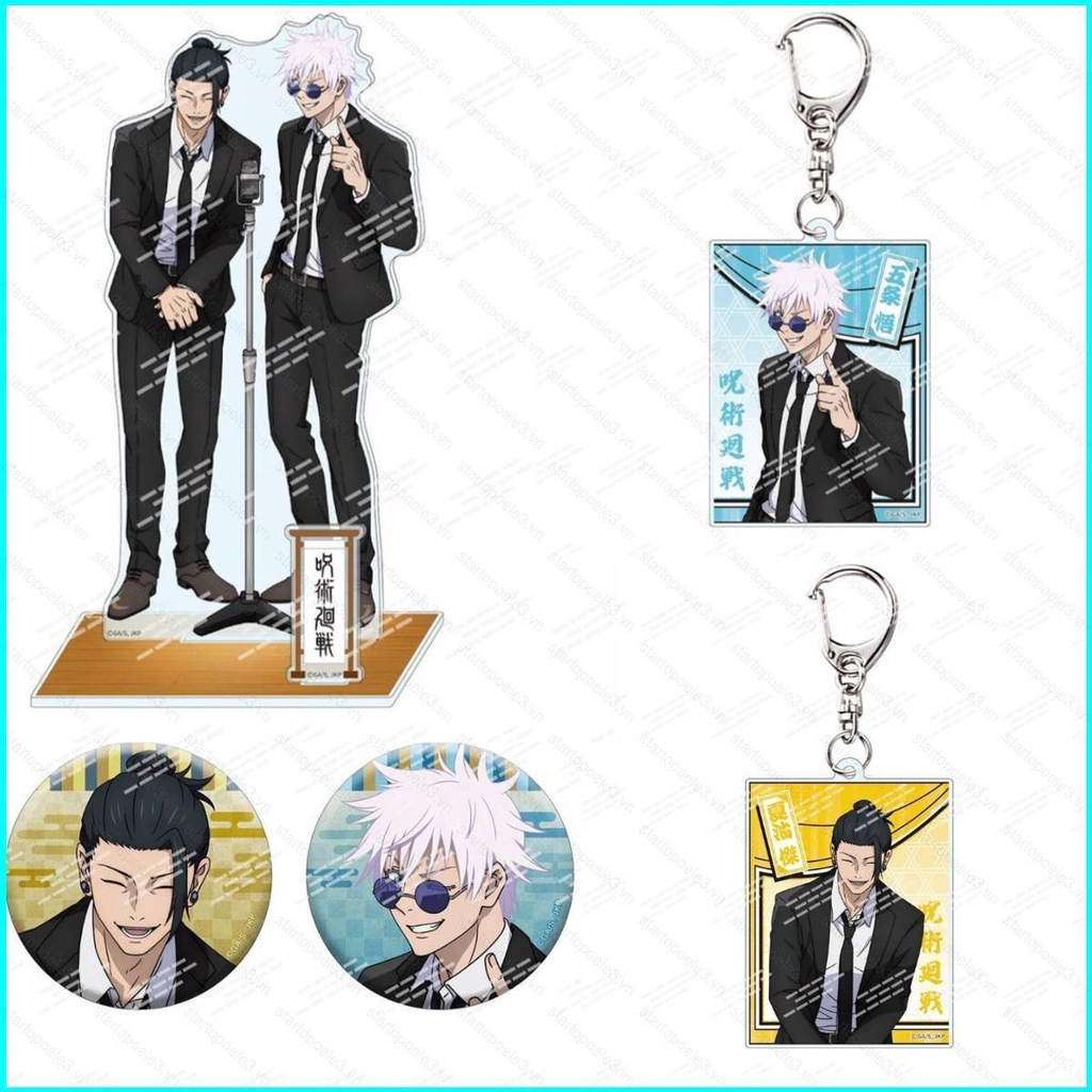 star3 Jujutsu Kaisen Figure Keyring Badge Model Toy Acrylic Stands ...