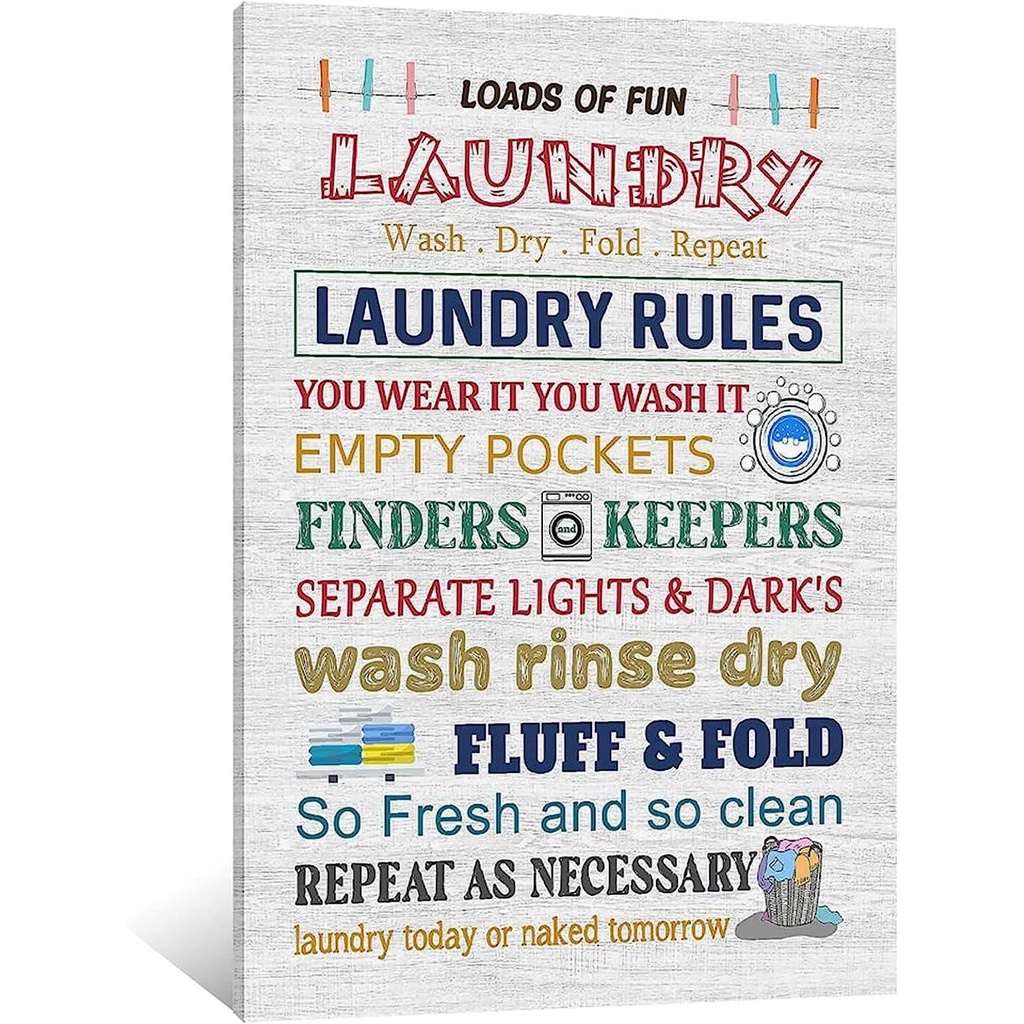 picture-decor-laundry-room-rules-poster-decorative-painting-bathroom