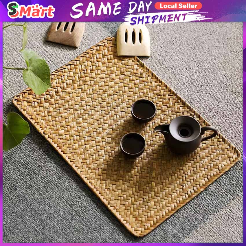【In Stock】HandWoven Rectangular Rattan Placemats for Dining Table