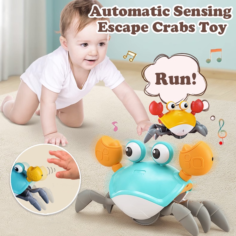 Baby Crawling Interactive Automatic Sensing Escape Crabs Toys Crab Run ...