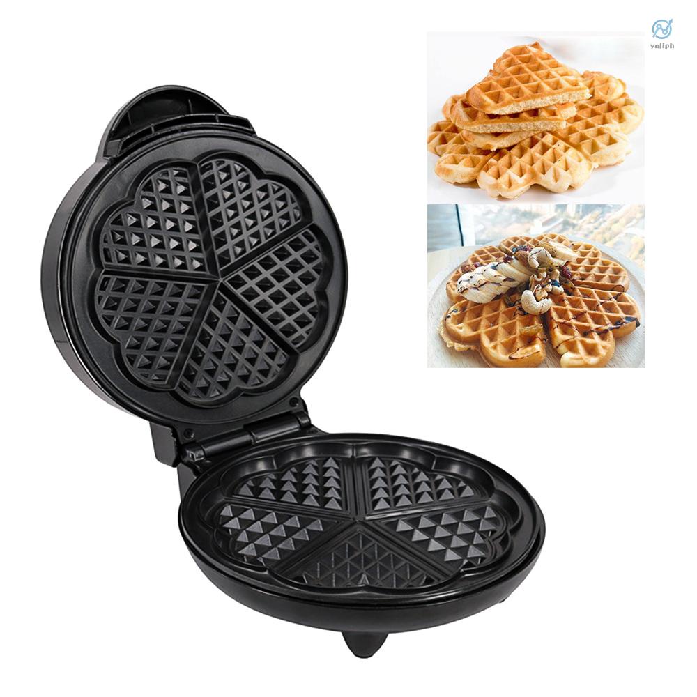 yalisentech 1000W Waffle Maker 5 HeartShaped Waffles Electric Waffler